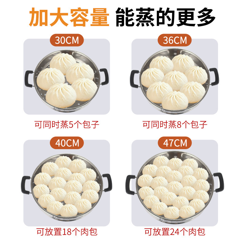 锅管家电蒸锅家用大容量多层电蒸笼多功能蒸菜馒头三层不锈钢蒸锅,淘宝优惠券,粉丝福利购,淘宝优惠卷