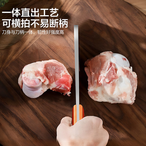 十八子作砍骨头专用刀家用剁刀屠夫高硬度商用切坎刀宰大骨斩骨刀 - 图2