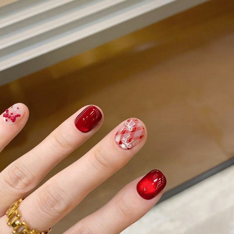 【小红帽kitty】立体萌宠戴帽凯蒂手工甜妹酷萌小众蝴蝶结美甲贴,淘宝优惠券,粉丝福利购,淘宝优惠卷