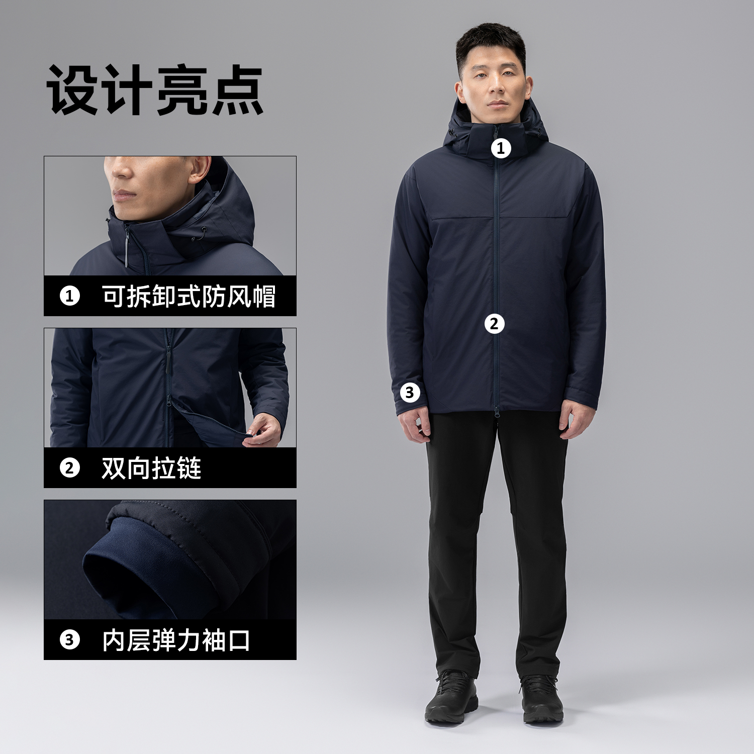 驴之户外C棉棉服外套136克防寒服保暖超越P棉防风防水休闲通勤 - 图3