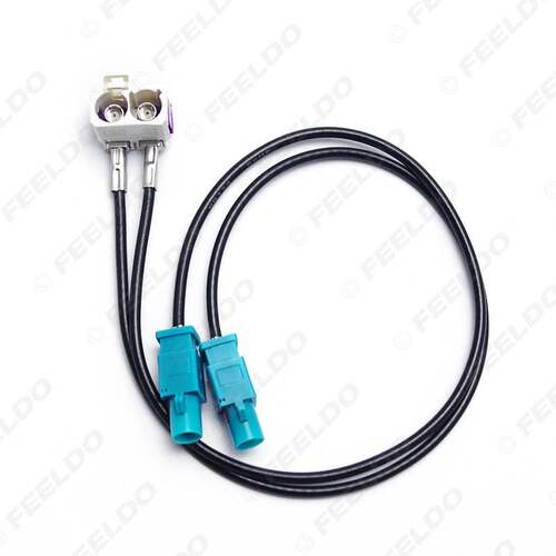 适用于大众RCD510 RNS510 RCD310 FAKRA II二转二收音天线转接线 - 图0