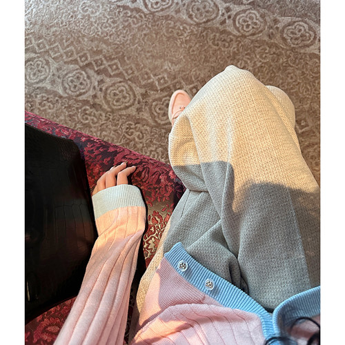 Boamarket 质感升级 lp燕麦色羊毛休闲裤女2024秋冬新款宽松裤子 - 图0