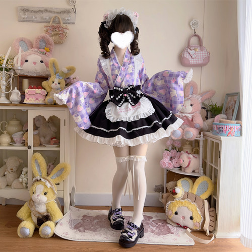 韩菇凉{独家}~原创设计夏日萌喵Lolita洋装和风女仆改良连衣裙女 - 图3