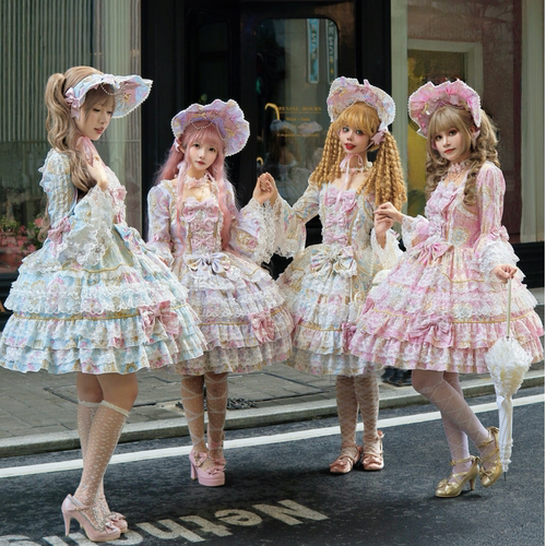 【烛台华章】韩菇凉~原创设计Lolita洋装甜美长袖op连衣裙女秋季 - 图0
