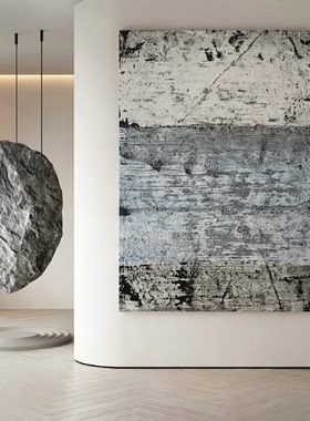 现代抽象砂岩肌理沙发背景墙挂画新款高档客厅玄关装饰画壁画定制