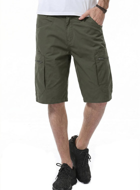 Men's plus size casual five quarter pants男士大码休闲五分裤