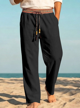 Men's contrasting casual straight legpants男士撞色休闲直筒裤