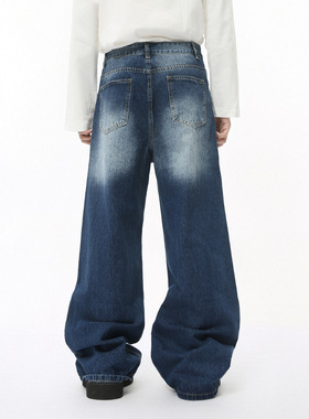 Men's mid waist zipper wide leg pants  男士中腰拉链阔腿裤