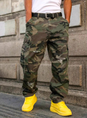 Men's mid waist multipocketcasualpants男士中腰多口袋休闲长裤
