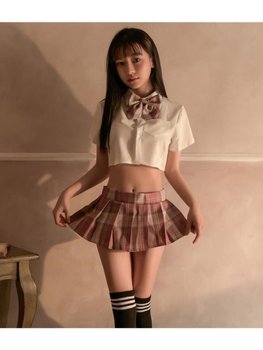 ມ່ວນ ແລະ sexy ວິທະຍາເຂດ JK ຊຸດ miniskirt tempting ເຕົ້ານົມຂະຫນາດນ້ອຍຫນ້າຮັກບໍລິສຸດ lust stunner lingerie