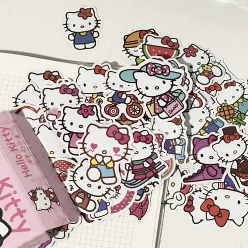 Hello Kitty, наклейка, милая подарочная коробка, мультяшные наклейки, планировщик