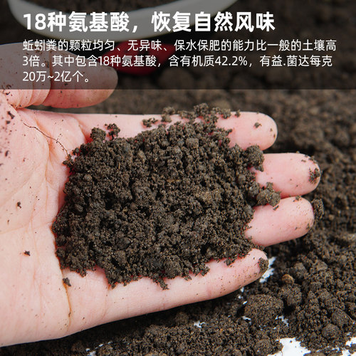 纯蚯蚓粪天然有机肥发酵养花肥料便家庭营养土通用型种菜羊粪鸡粪 - 图2