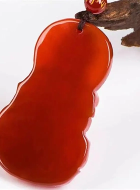 天然红玛瑙玉髓观音吊坠项