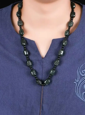 新疆和田玉青细料十八罗汉