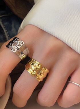 S925银韩版东大门ins风交叉戒指简约日常时尚百搭指环气质优雅潮