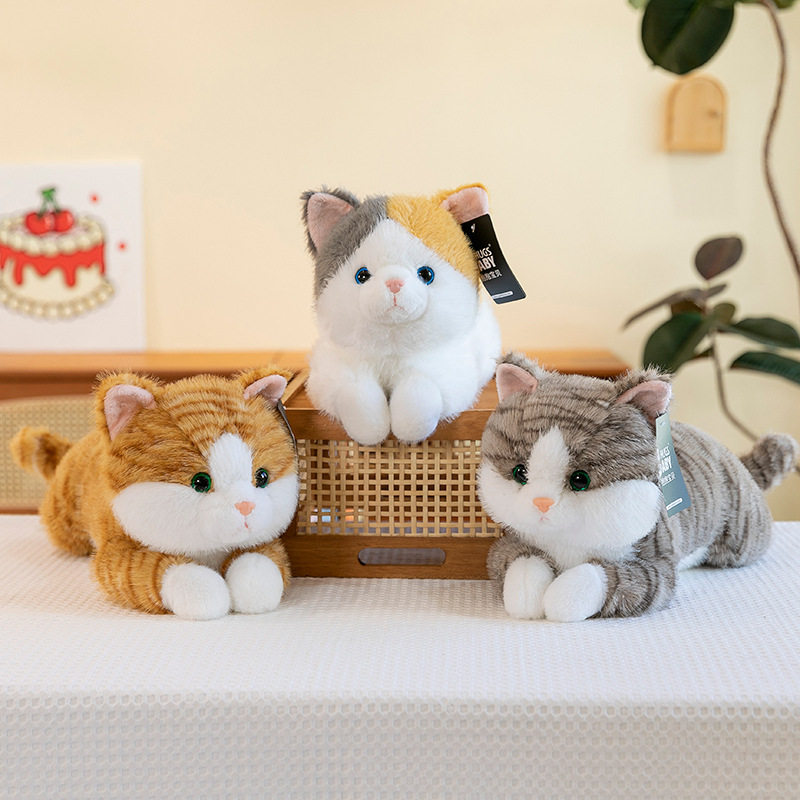 正版抱抱宝贝仿真趴趴猫咪玩偶猫猫娃娃公仔儿童睡觉抱枕生日礼物