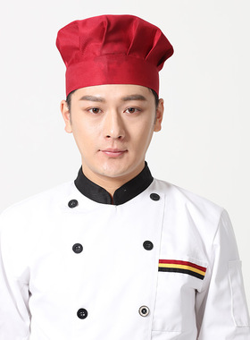 餐饮专用厨师帽子男款透气防尘