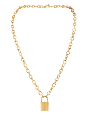 狙击蝴蝶春畅陈小纭同款银色锁头项链嘻哈简约吊坠毛衣锁骨链颈链