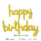 Happy birthday balloon with english letters