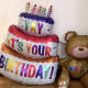 Three layer cake balloons colorful aluminum film balloons