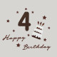 Baby birthday wall sticker with forest style simple felt