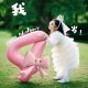 0 inch pink digital bow photo balloon decoration