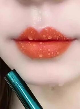 不掉色不沾杯双头唇釉唇膏肉桂奶茶色哑光大牌正品不脱色口红雨衣