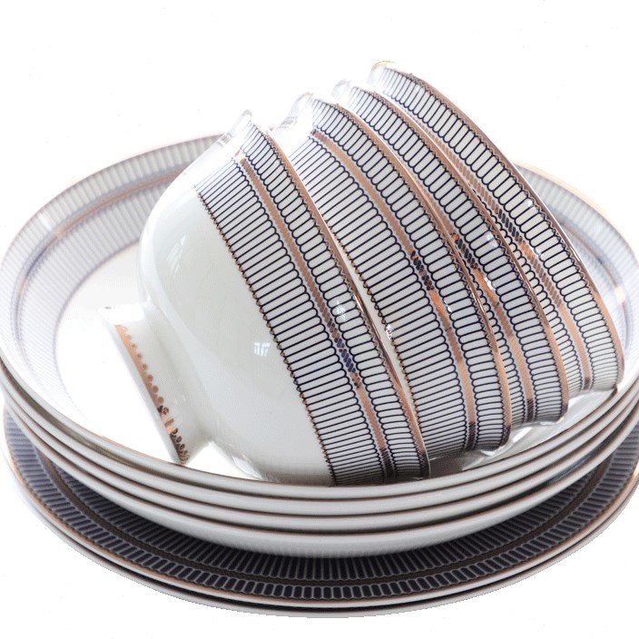 自由组合碗盘DIY唐山骨瓷A碗碟套装家用汤锅汤盘米饭碗自选餐具-图3