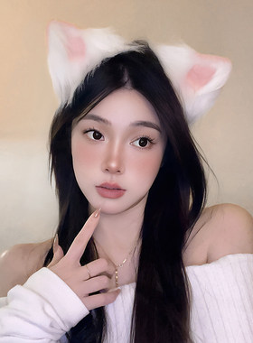 奇怪教母 猫耳朵头饰兽耳发夹发饰lolita狗发箍女发卡女仆装cos