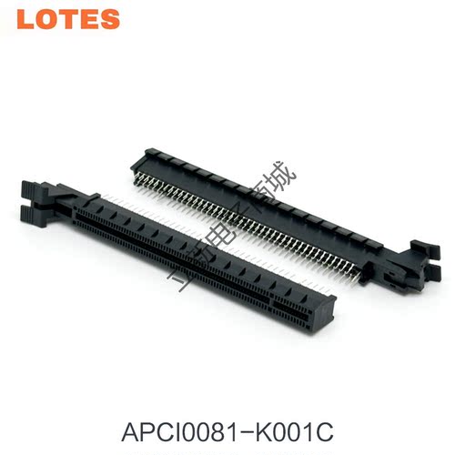 LOTES APCI0081-K001C PCIE显卡插槽 164Pin 16X卡槽鱼尾型带扣 - 图1