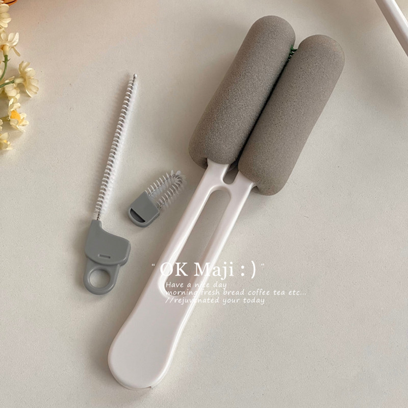 三合一多功能长柄海绵杯刷水杯清洗神器保温杯奶瓶吸管刷子,淘宝优惠券,粉丝福利购,淘宝优惠卷