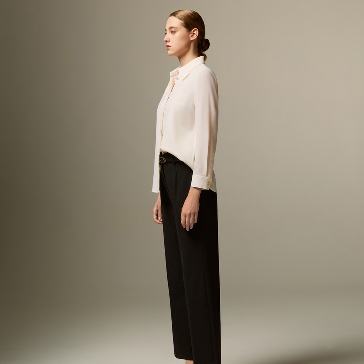 vesas collection唯尚女装 肉色内搭衬衣复古衬衫 VS244B0995020 - 图2