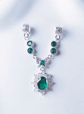 项链套链水晶纯手工吊坠镶嵌轻奢配件手工diy项链18k真金电镀配件