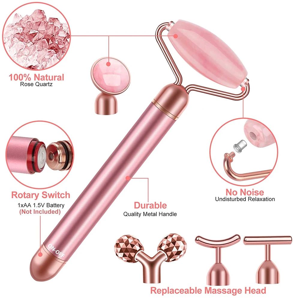 5-in-1 24K Gold Beauty Bar Face Massager Electric Vibrating - 图0