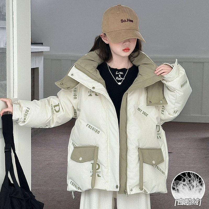 鸭鸭官网女童羽绒服2026新款洋气大儿童装加厚白鸭绒冬装保暖外套,淘宝优惠券,粉丝福利购,淘宝优惠卷