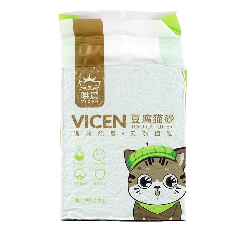 唯晨豆腐猫砂不粘底细颗粒2.4kg除臭清香强效结团无尘冲马桶10kg - 图1