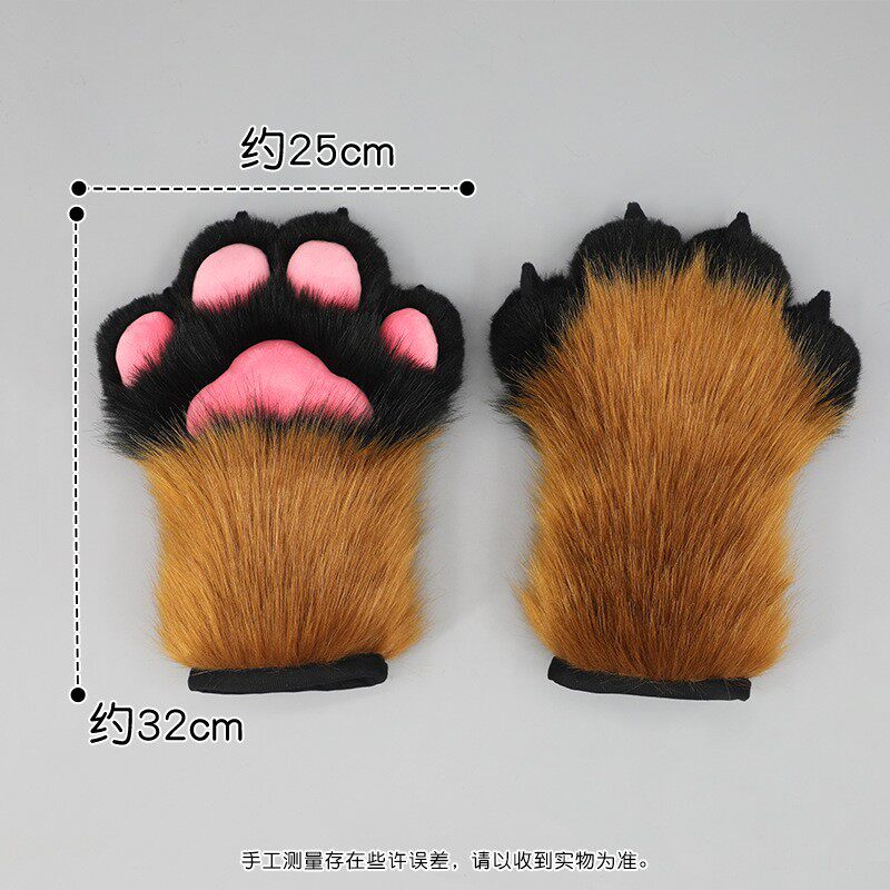 furry兽装爪子fursuit半装可爱兽猫爪通用福瑞控cos日系毛毛配饰_虎窝淘