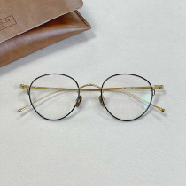 Day Ensemble Ultra Light Titanium Metal Eyewear Glasses Female with Myopia Degree Retro small crowdsourced round frame gold silk side eyes frame male