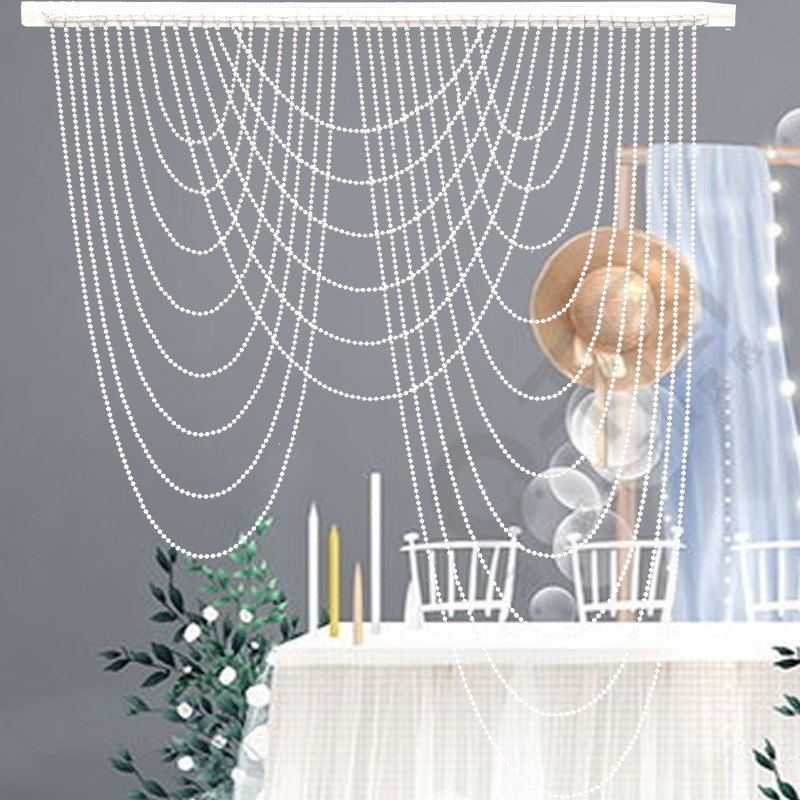 婚庆珍珠串珠链婚礼行云流水吊顶舞台背景装饰珍珠帘水波帘拱门帘,淘宝优惠券,粉丝福利购,淘宝优惠卷