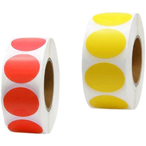 彩色5cm圆点标签不干胶贴纸色标卷装圆形代打印数字号码自粘定制 - 图3