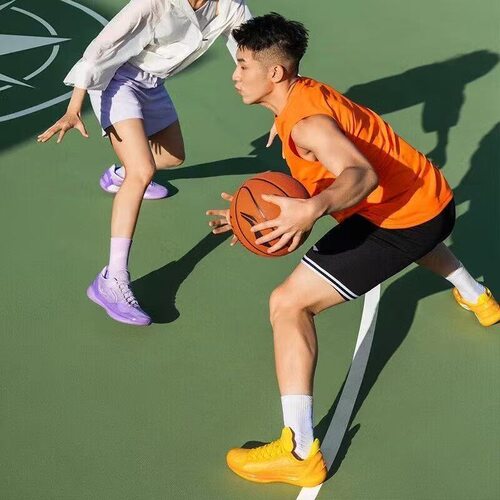 李宁李宁利刃4V2低帮篮球鞋青少年男款实战防滑耐磨运动鞋 - 图1
