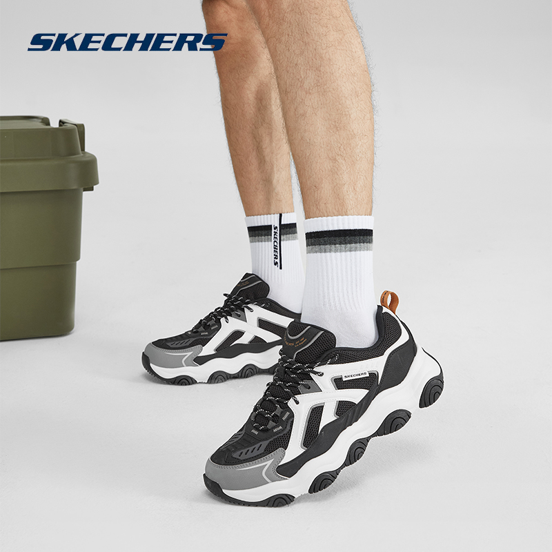 Skechers斯凯奇2023春季新款啵啵熊休闲鞋时尚复古老爹鞋男232436-图2