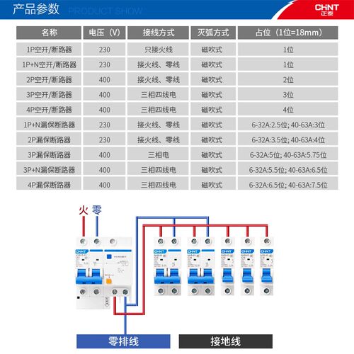 正泰空气开关NXBLE带漏电保护器32a总开2P63a老款家用断路器 - 图2
