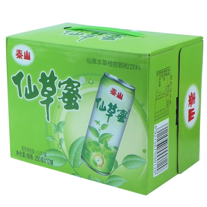 泰山仙草蜜250ml*12瓶整箱颗粒凉茶饮料烧仙草冻【易变形慎拍】 - 图2