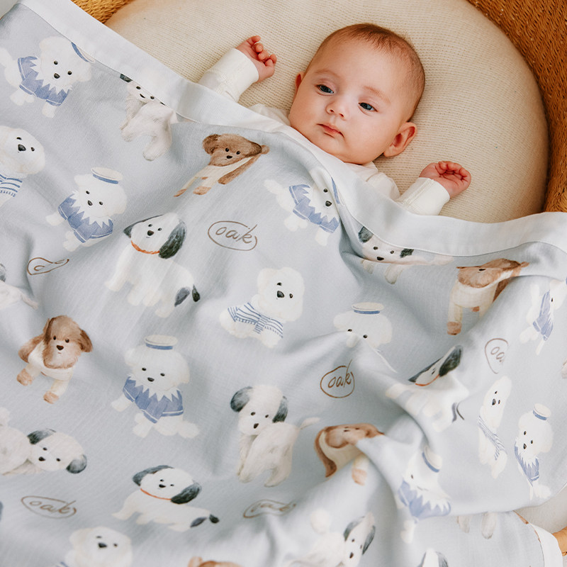 Oak Family婴儿竹棉纱布盖毯宝宝四季小薄被新生儿专用空调被毯子,淘宝优惠券,粉丝福利购,淘宝优惠卷