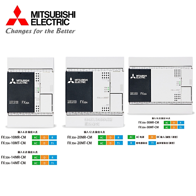 全新三菱PLC FX3SA 10MR CM 14MR 20MR 30MR MT原装可编程控制器-图0