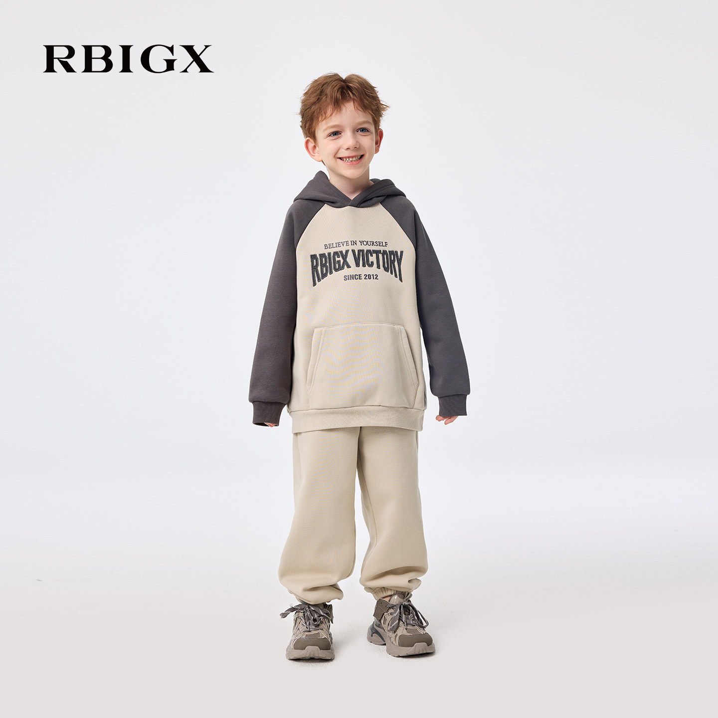 【商场同款】RBIGX瑞比克童装2025冬季新款宽松休闲束脚口运动裤 - 图2
