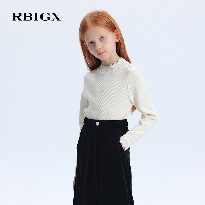 RBIGX瑞比克童装女童秋冬装新款毛衣套头针织衫公主风羊毛衫 - 图2