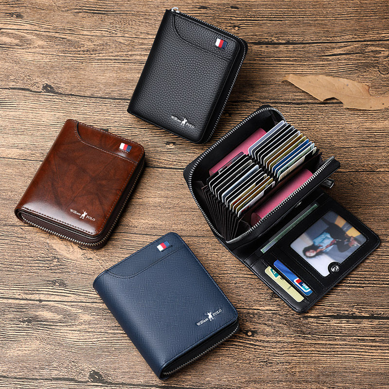 保罗卡包男士多卡位大容量真皮钱包 WILLIAMPOLO皇梓卡包