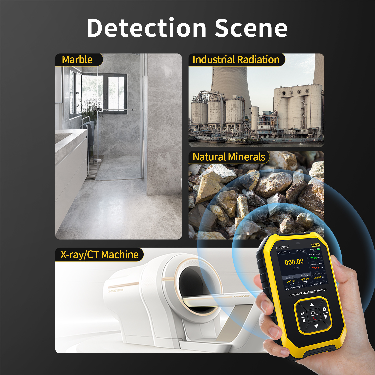 FNIRSI GC-01 Geiger counter Nuclear Radiation Detector-图0